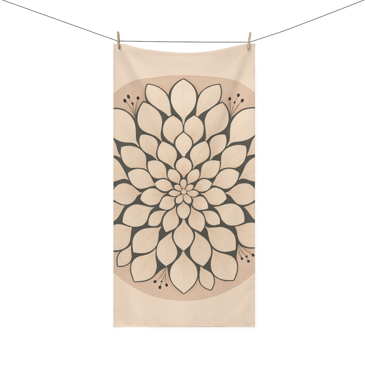 Petal Lattice Halo designer printed towels
