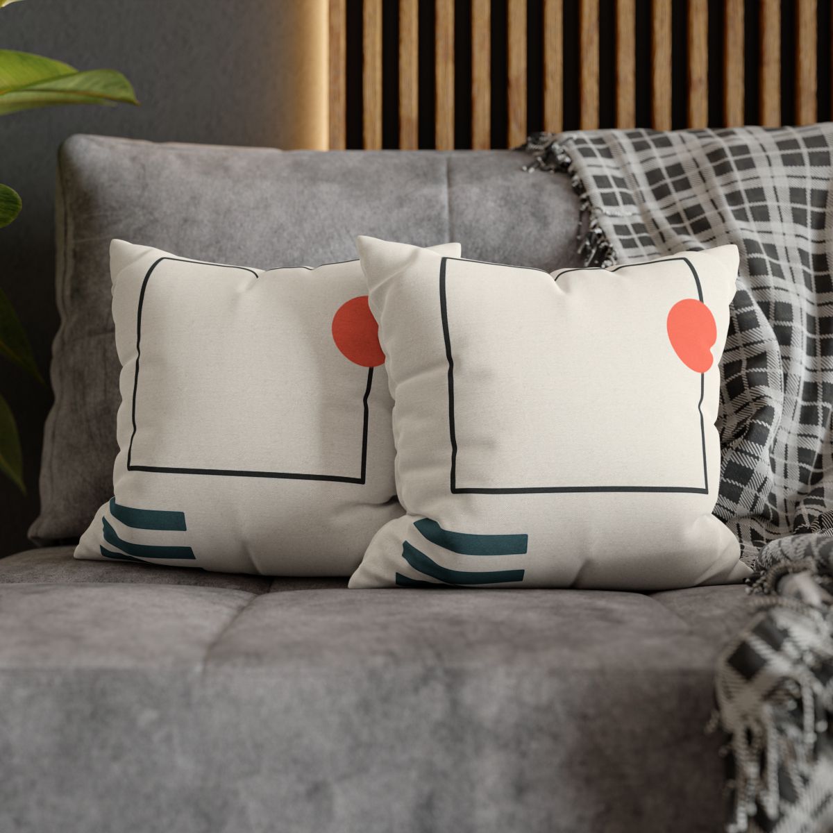 Quiet Orbit With Split Frame designer print pillow cases