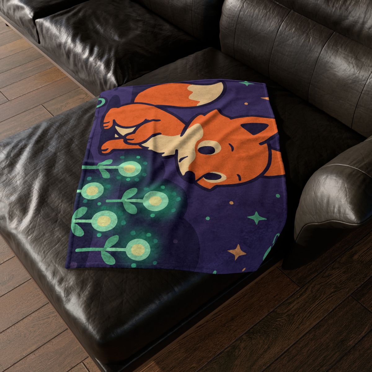 Galaxy Garden Fox decorative home blankets