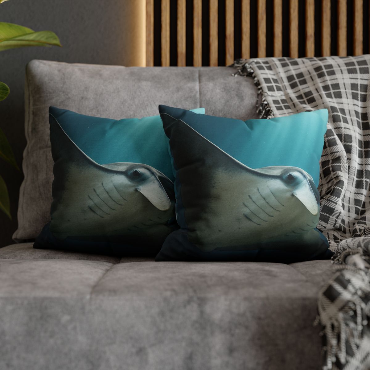 Silk Wing Drift Manta Ray custom pillow cases