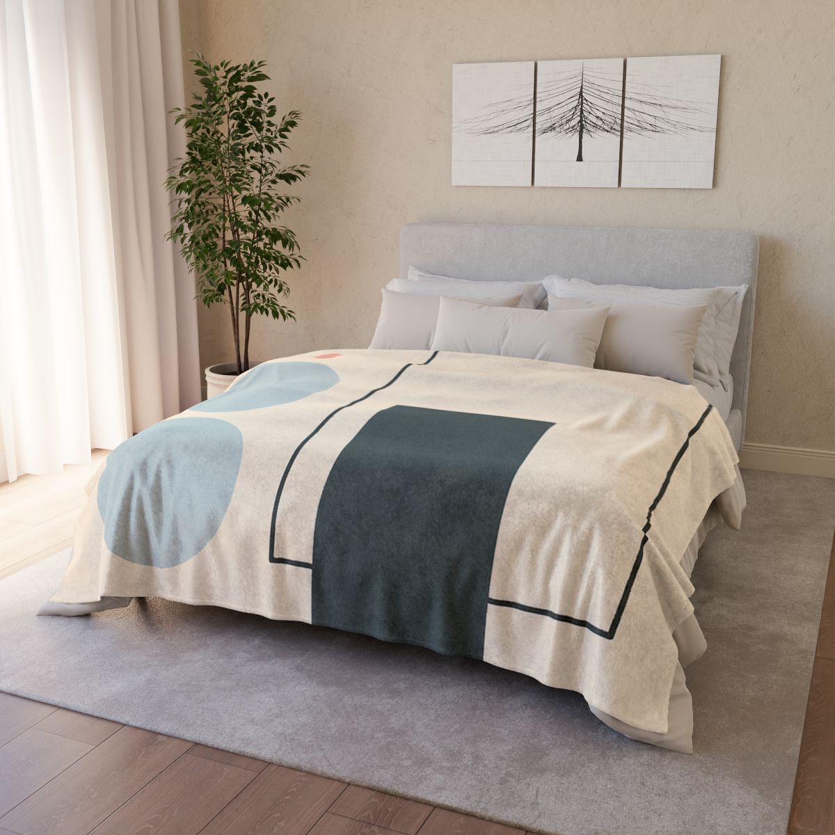 Offset Frame With Two Quiet Discs trendy patterned blankets