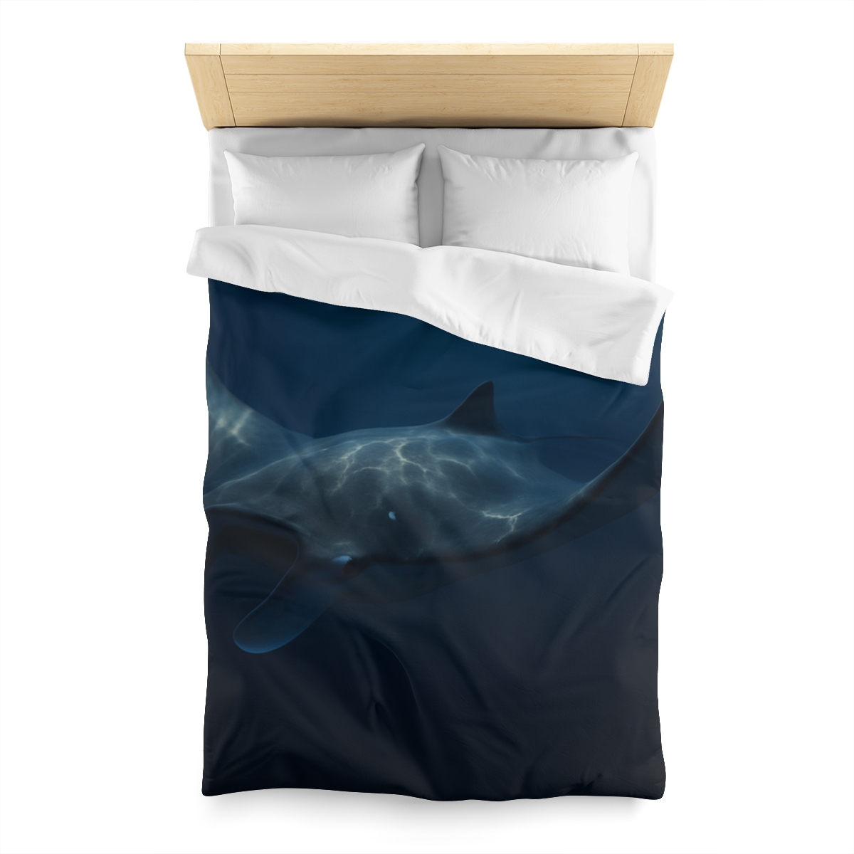 Moonlit Glide Manta Ray custom duvets