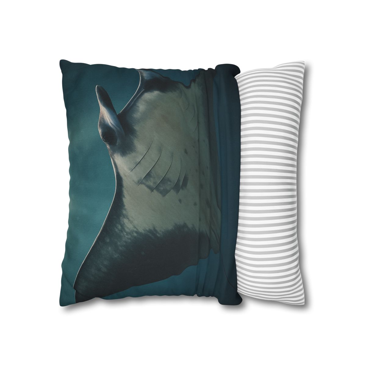 Blue Halo Giant Manta Ray comfortable bedding pillow covers