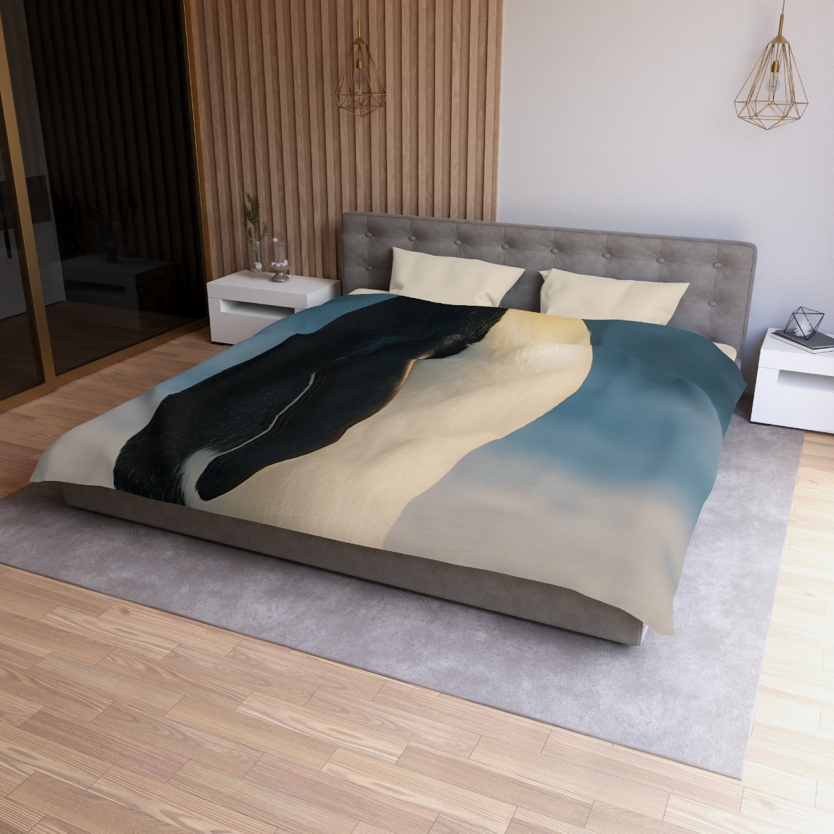 Silver Horizon Emperor Penguin personalized bedding duvets