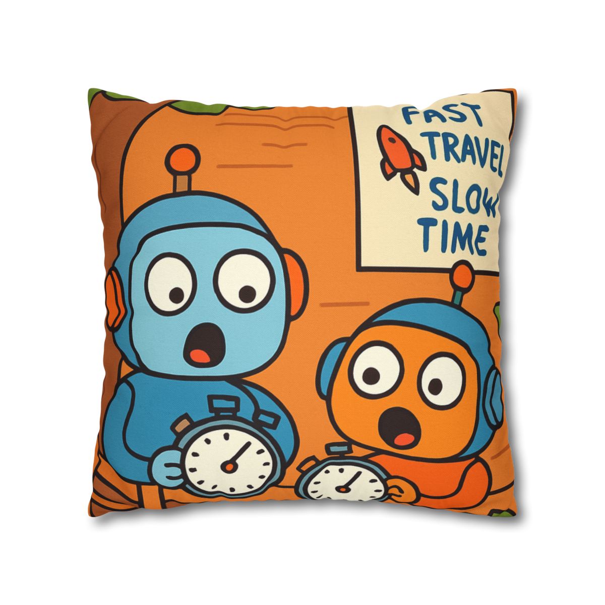 Time Dilation Treehouse Twins soft cotton pillow cases