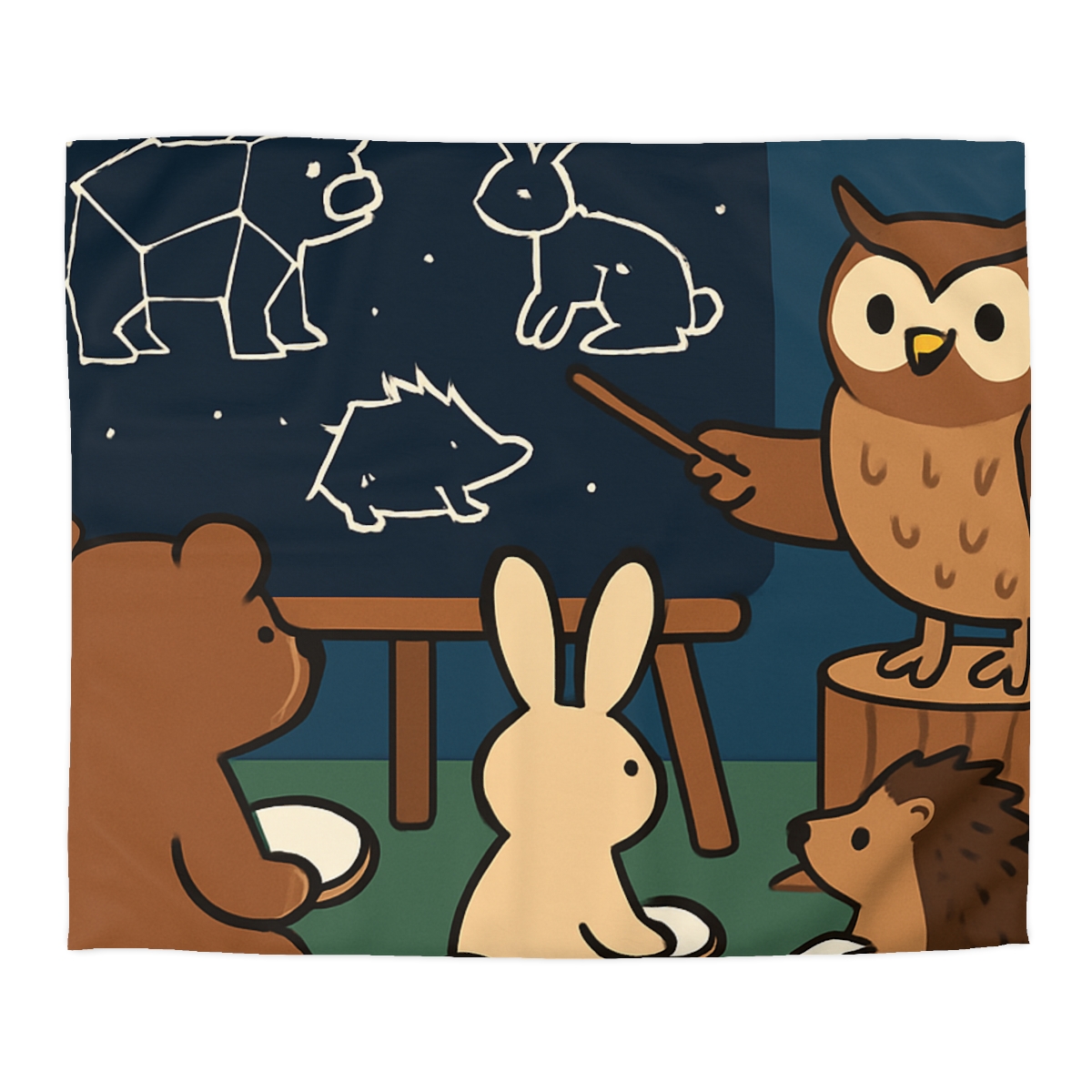 Constellation Classroom Of Forest Animals soft comforter duvets