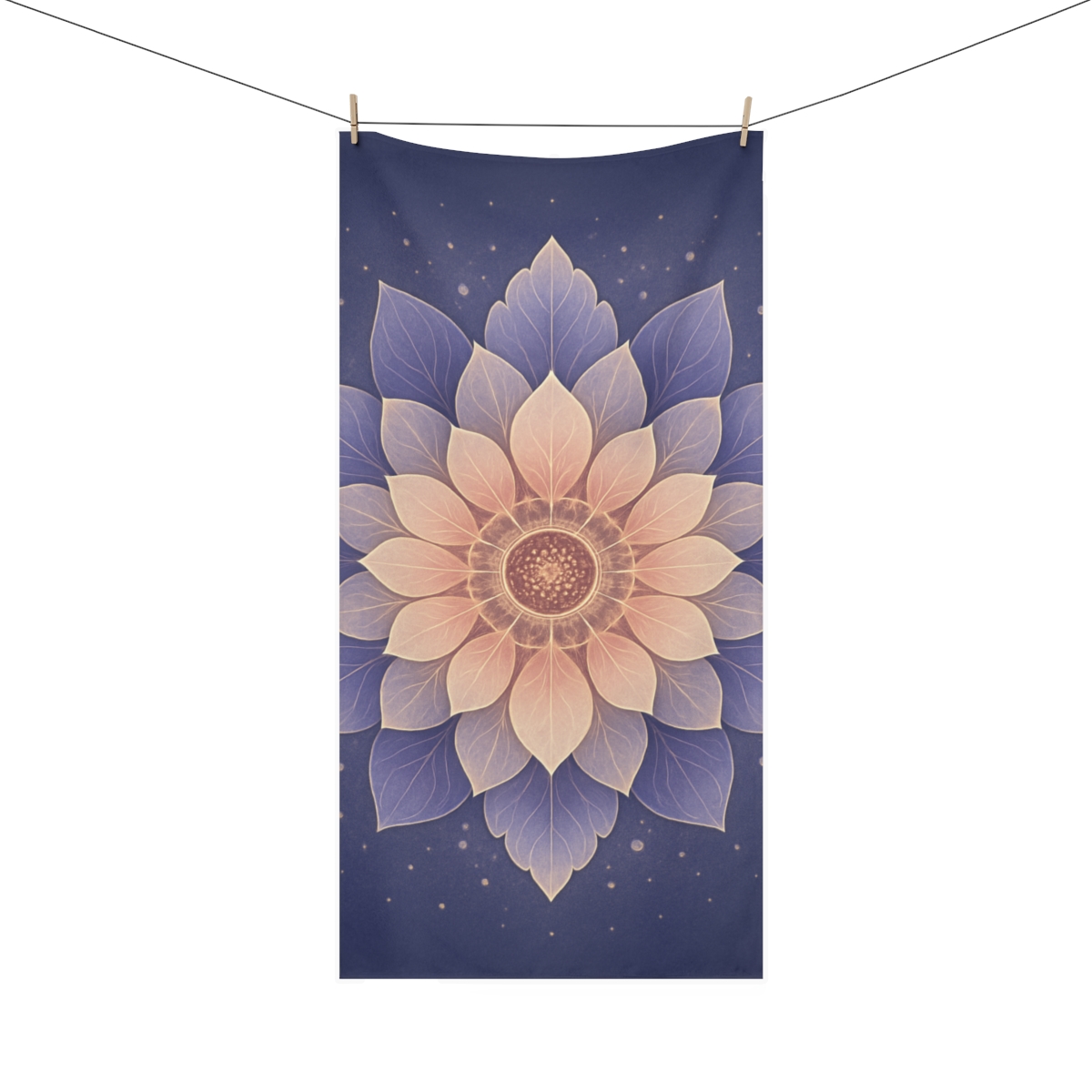 Petal Prism Mandala designer printed towels