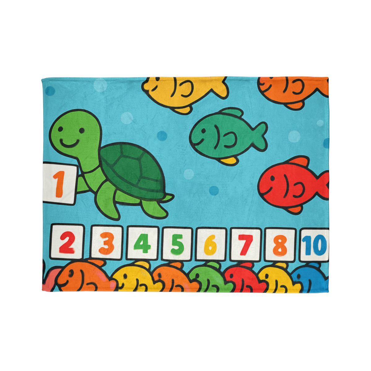 Coral Reef Number Parade personalized cozy blankets