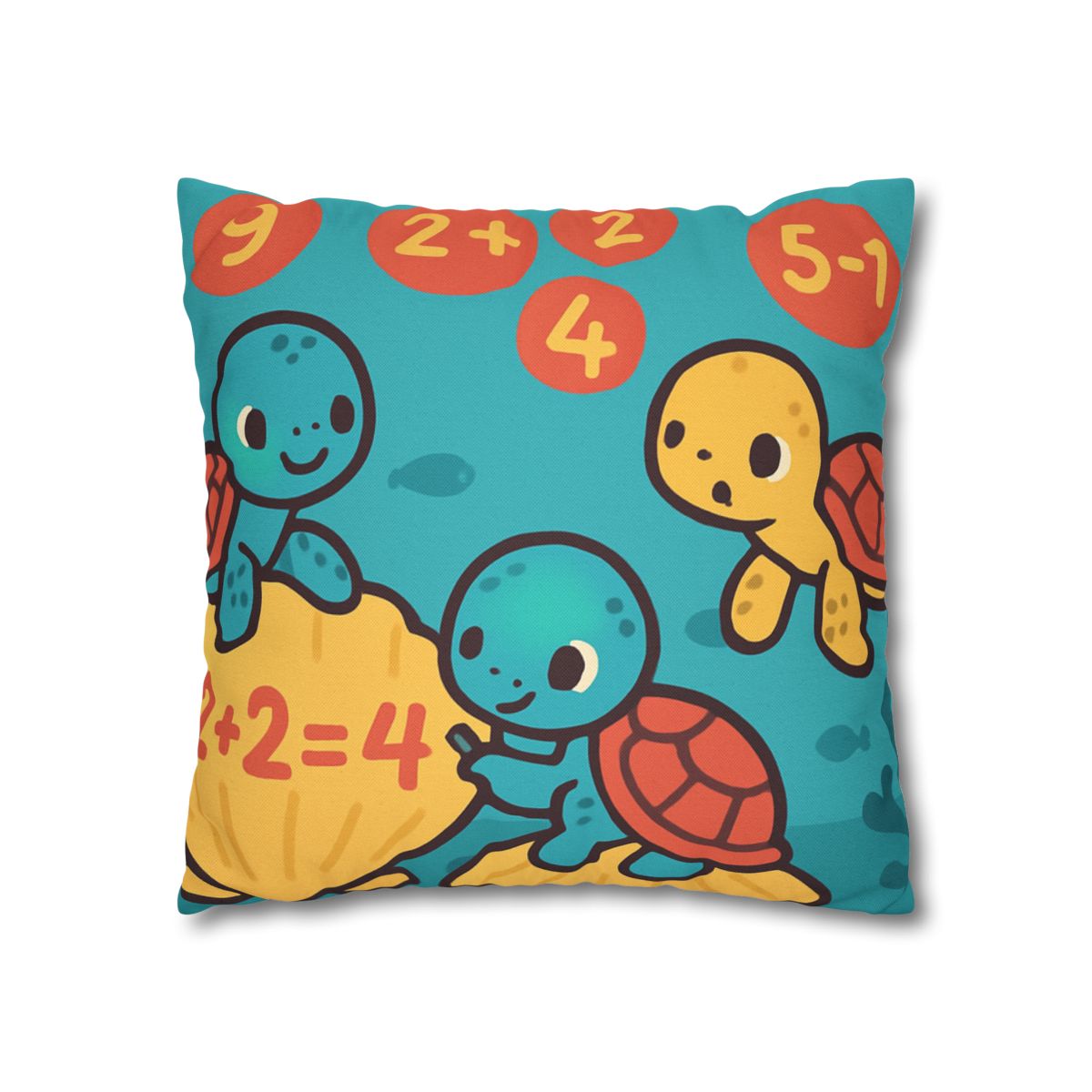 Coral Reef Math Turtles personalized pillow covers