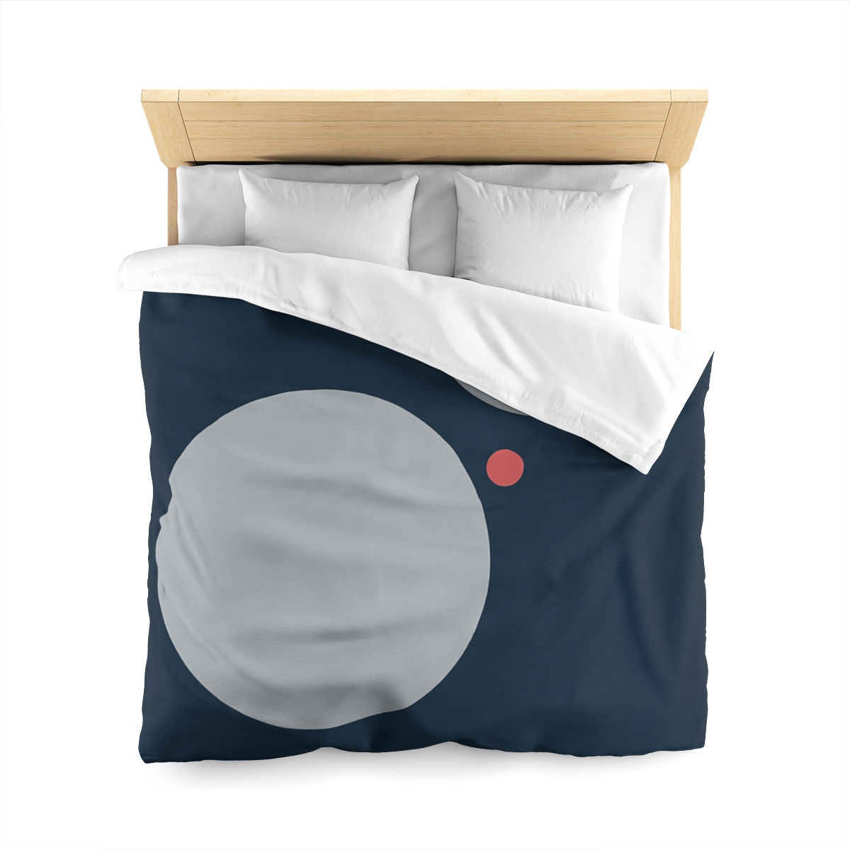 Three Quiet Circles designer printed duvets