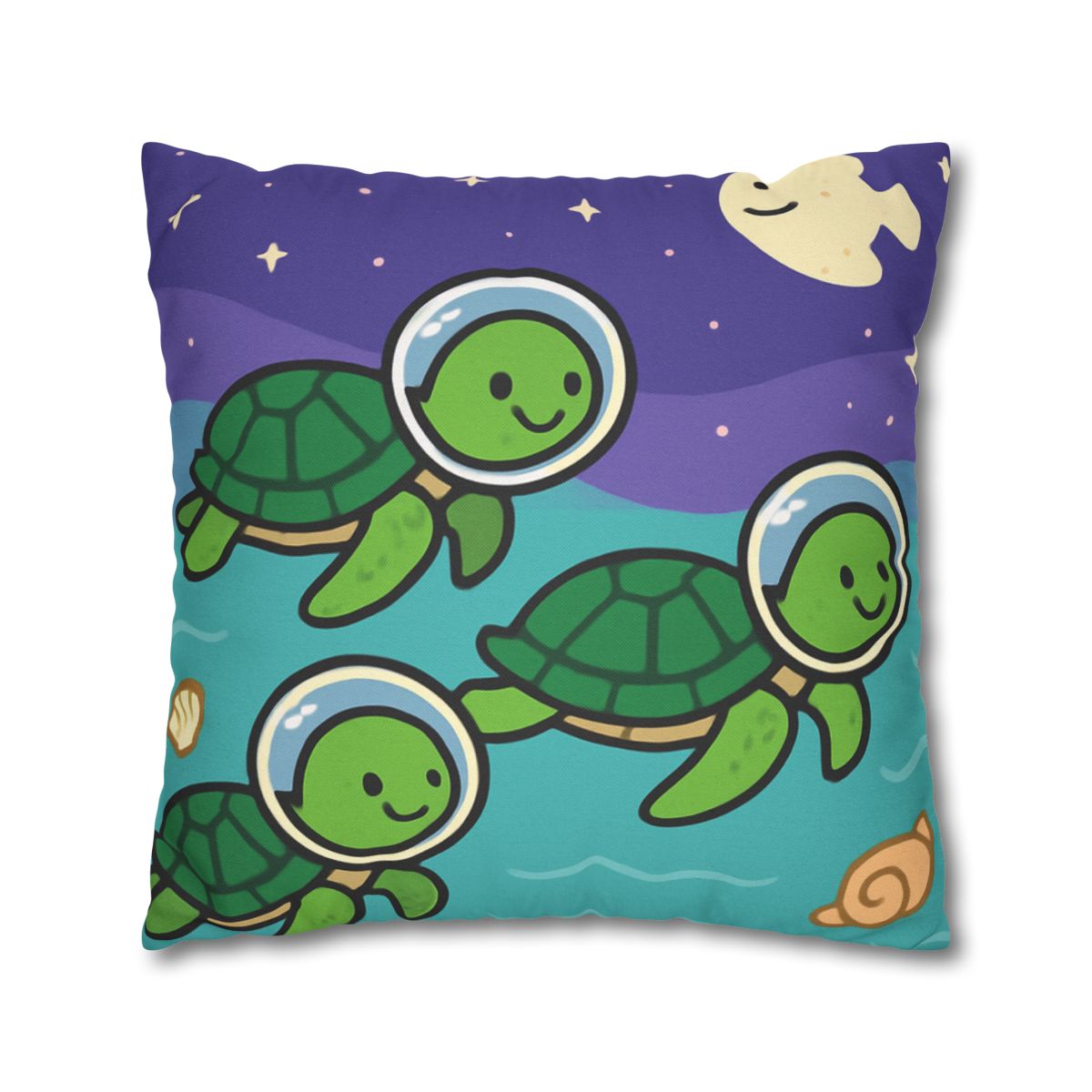 Starry Seas Turtle Team trendy patterned pillow cases