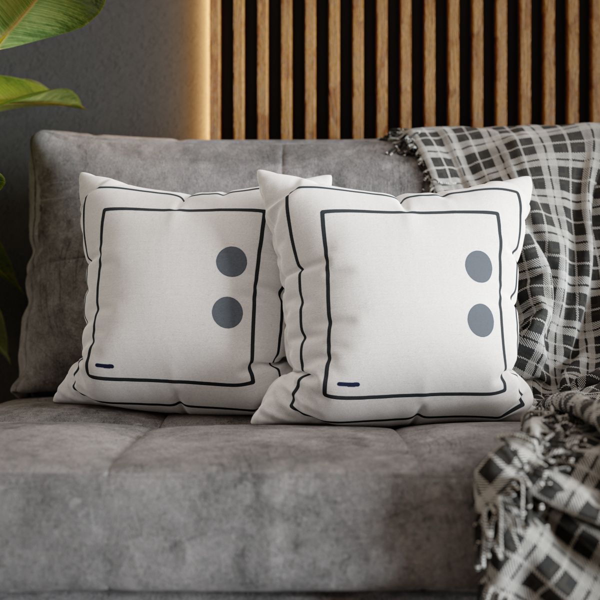 Nested Square With Sliding Circle Pair personalized pillow covers