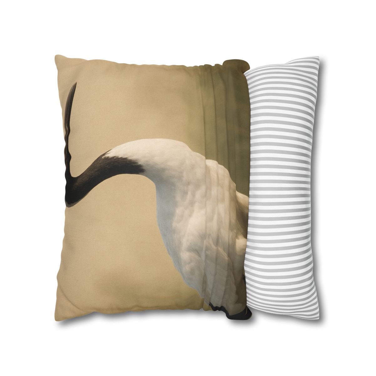 Quiet Halo Red Crowned Crane custom pillow cases