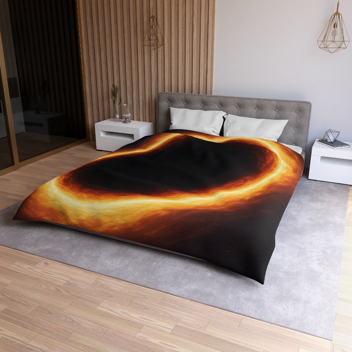 Horizon Halo Singularity designer printed duvets