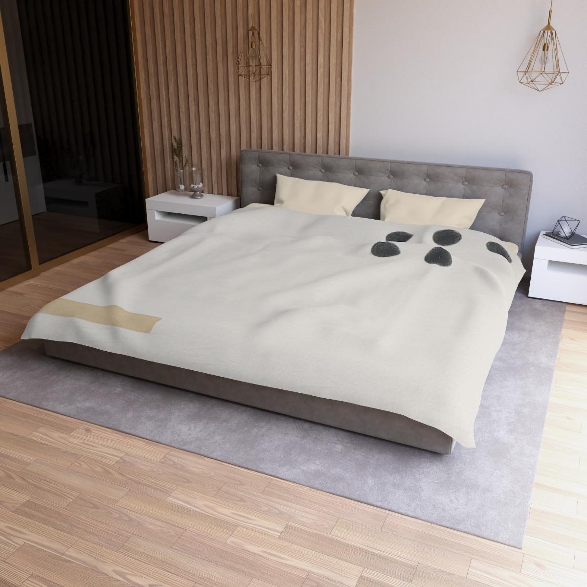 Clustered Dots With Missing Beat custom duvets