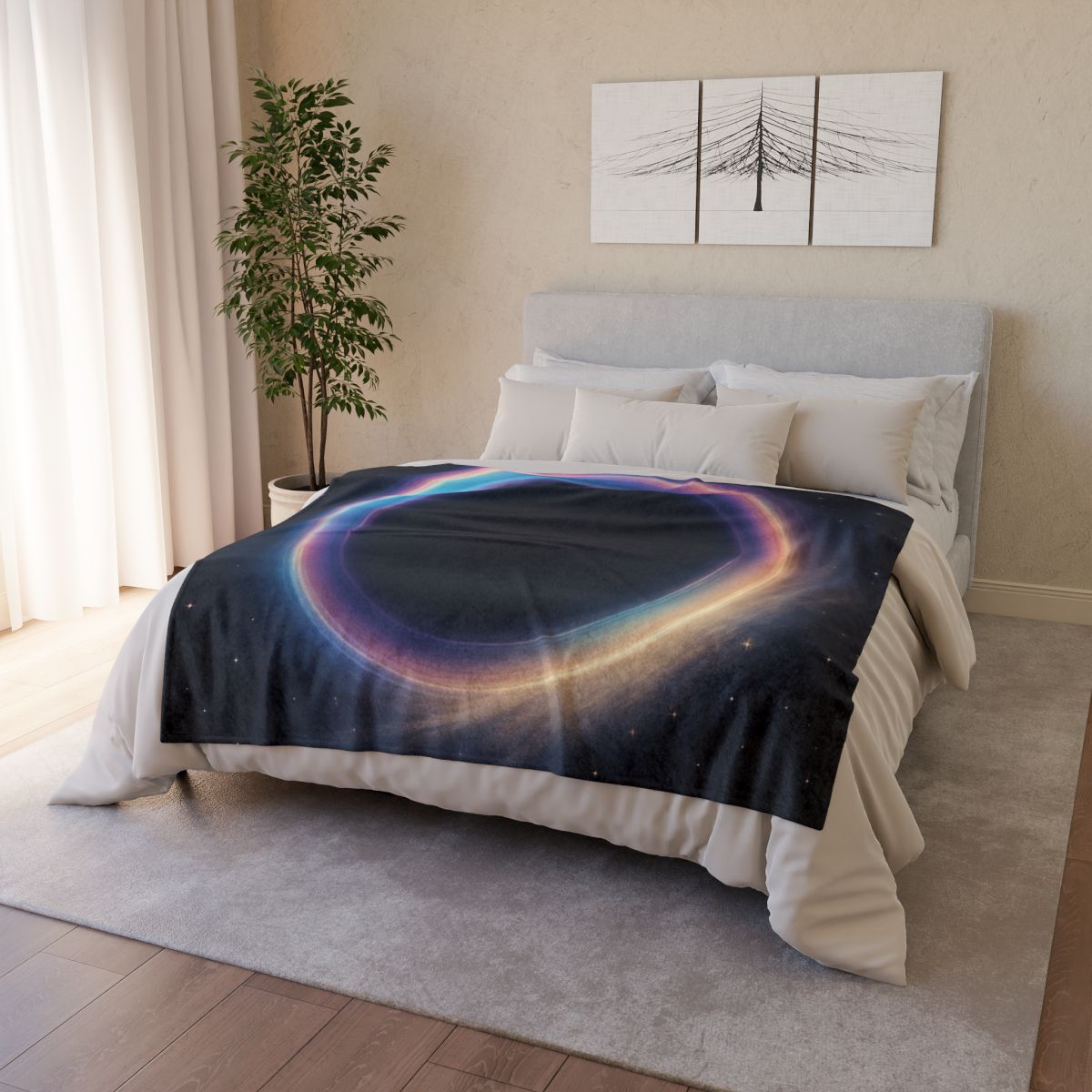 Prismatic Lensing Halo Drift decorative home blankets