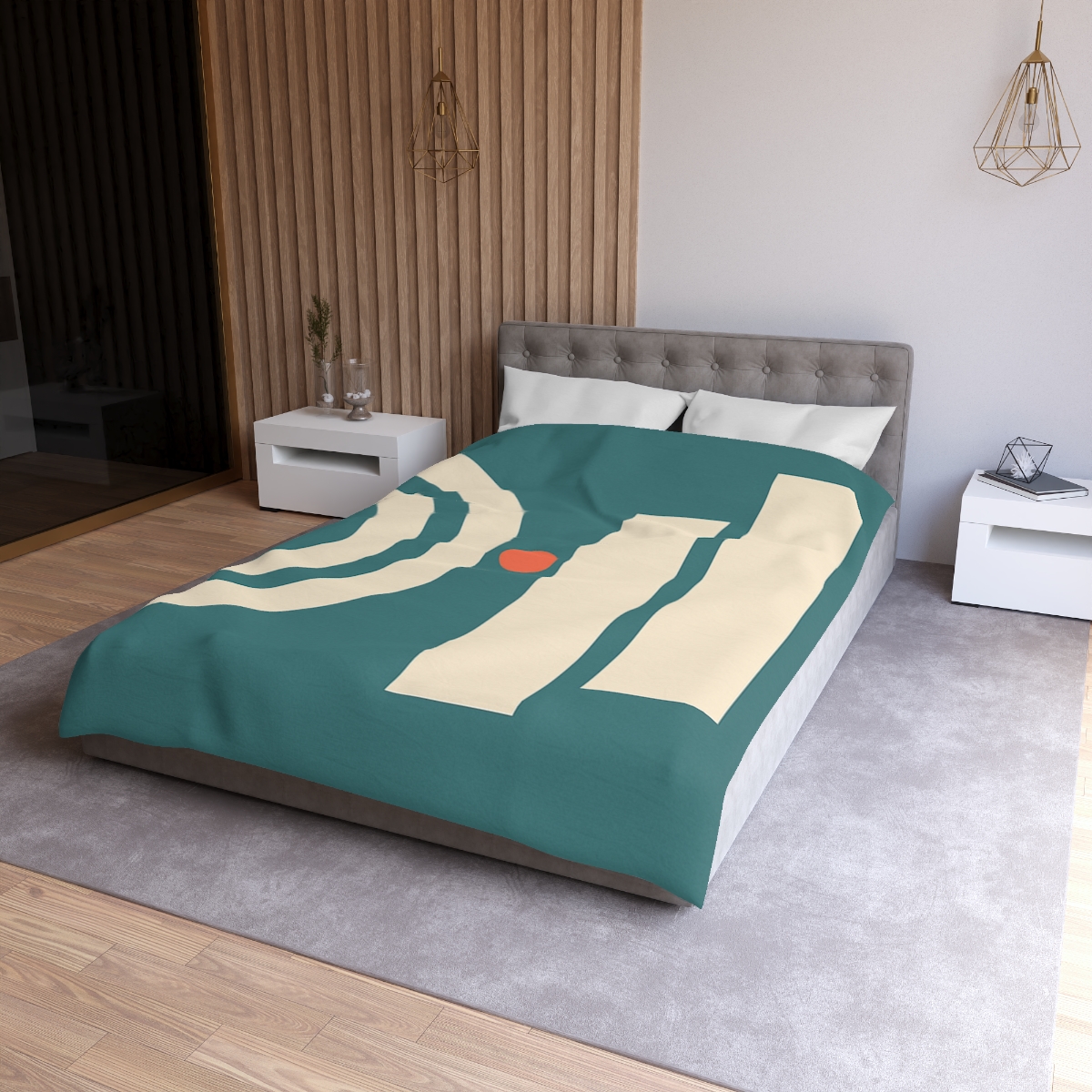 Quiet Triptych Of Arcs And Bars duvets for gifts