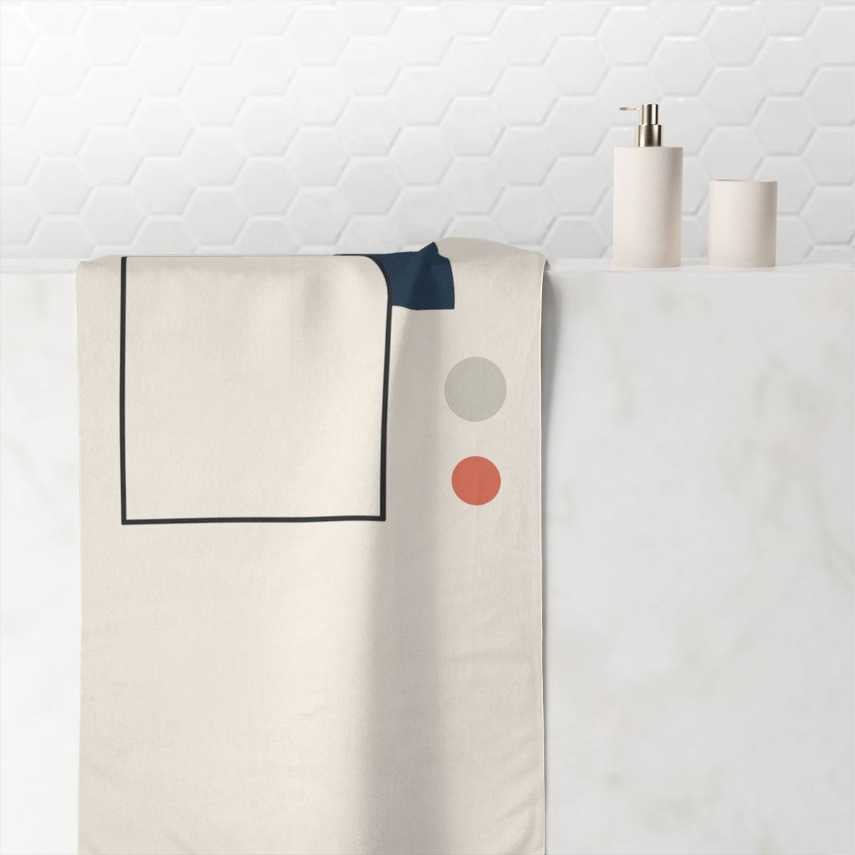 Open Frame With Drifting Arc decorative home towelscustom towels