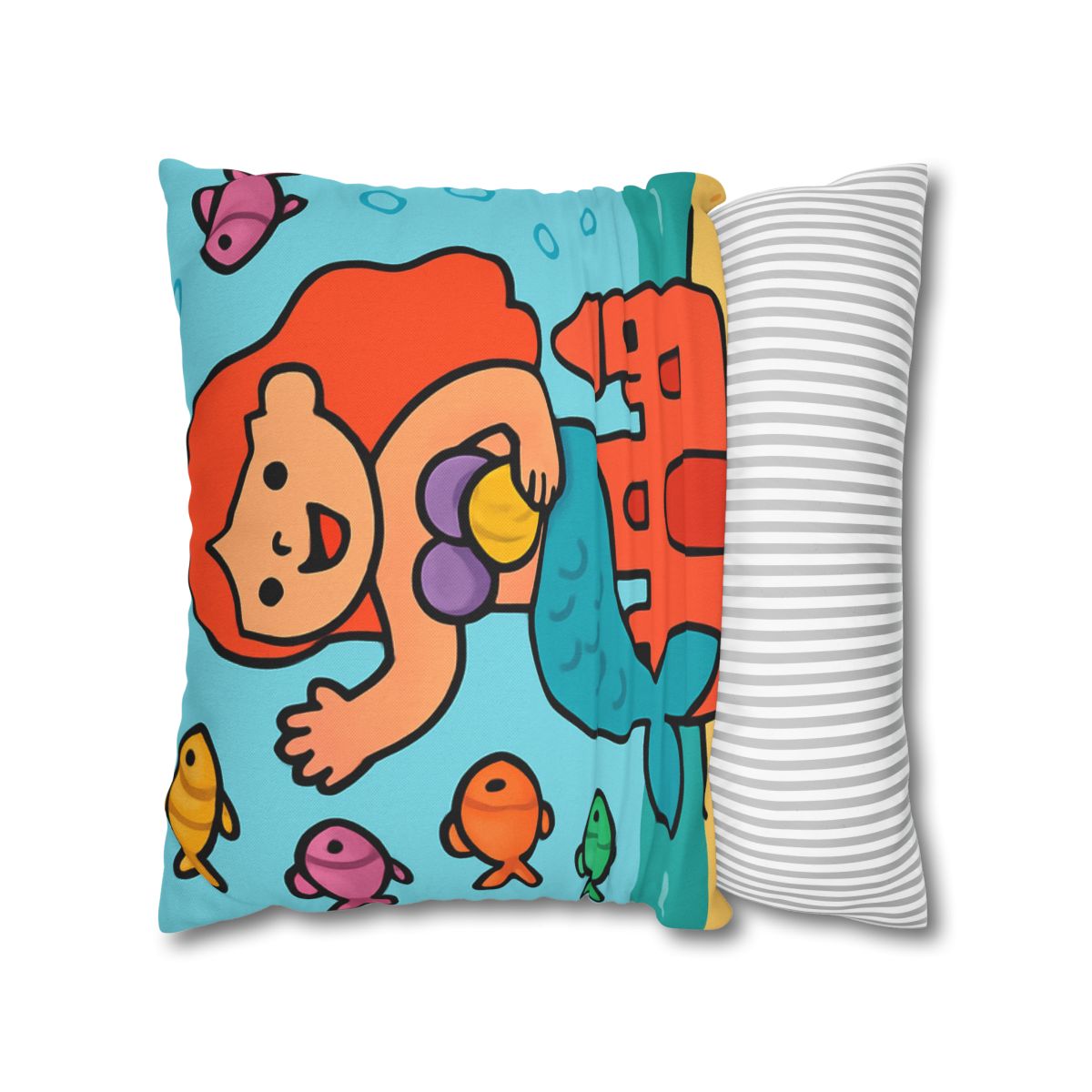 Coral Castle Mermaid trendy patterned pillow cases