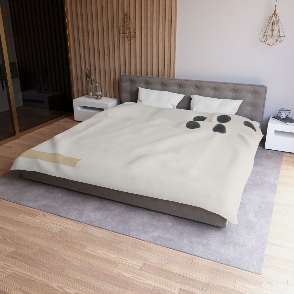 Clustered Dots With Missing Beat custom duvets