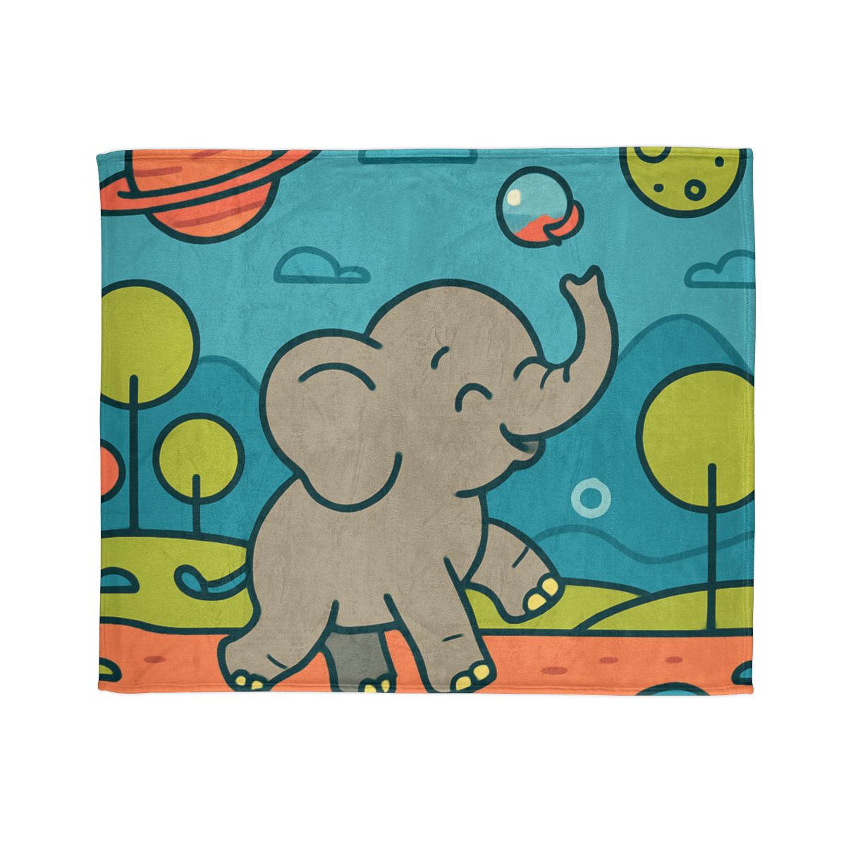Astro Safari Elephant designer printed blankets