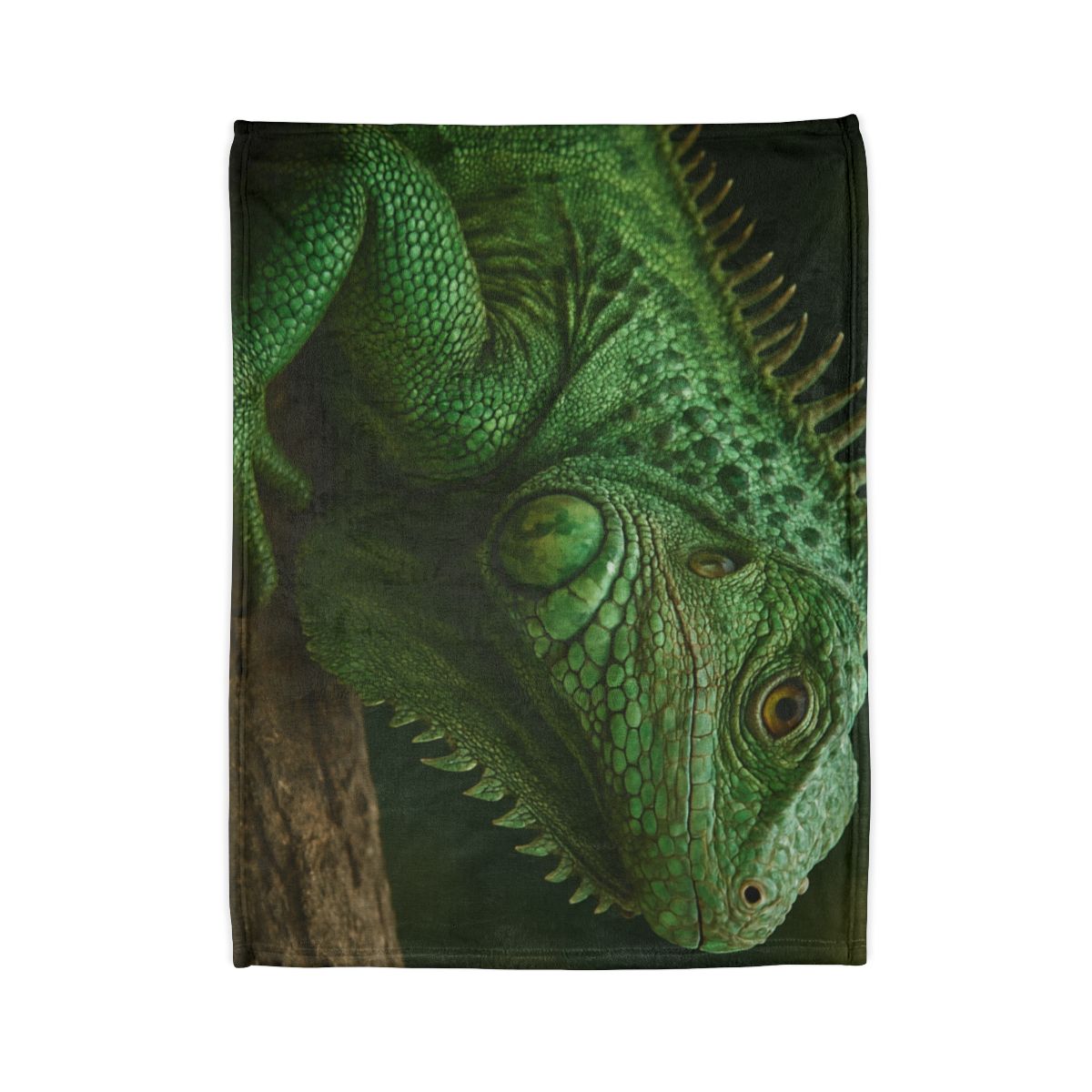 Verdant Gaze Green Iguana decorative home blankets