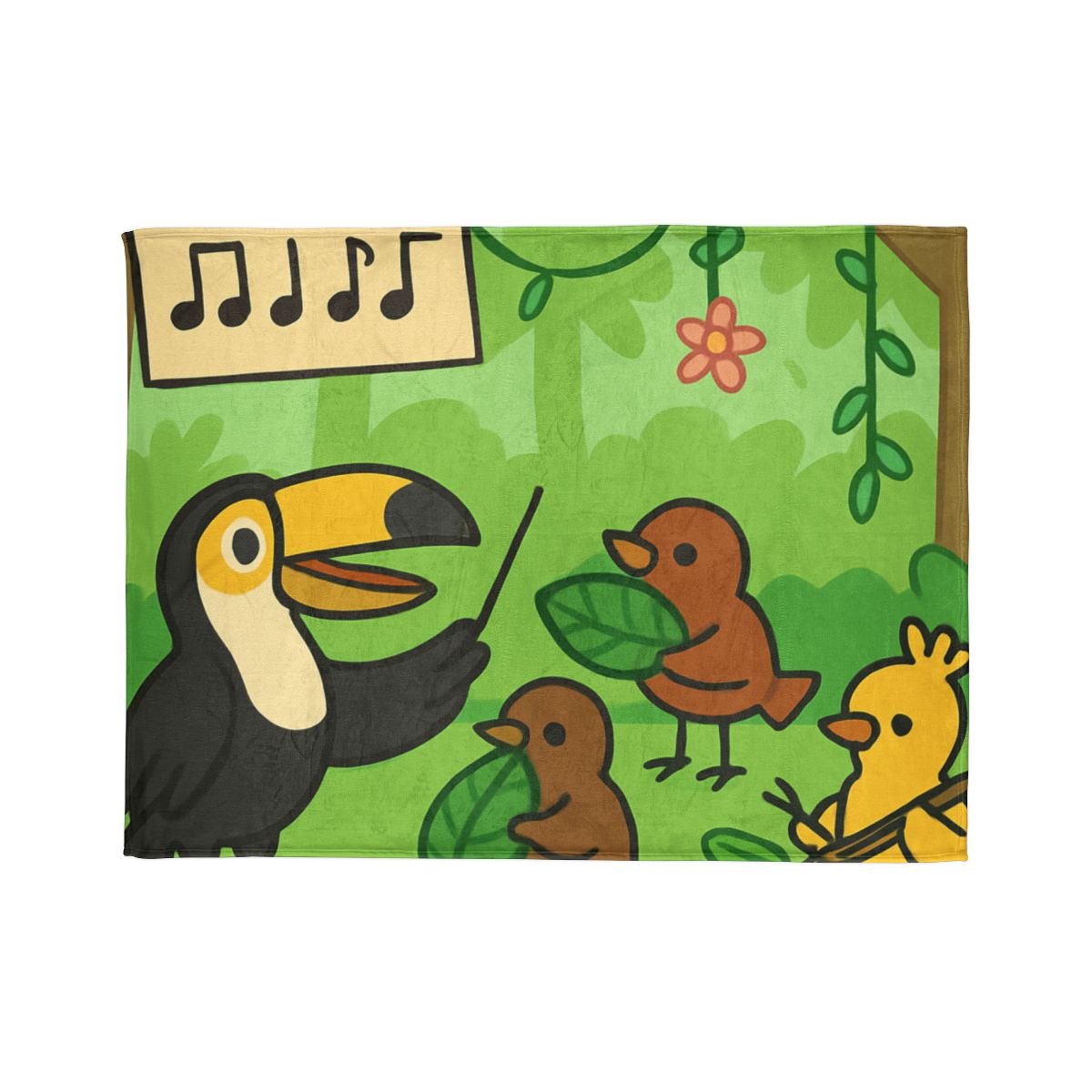 Rainforest Orchestra Of Birds personalized cozy blankets