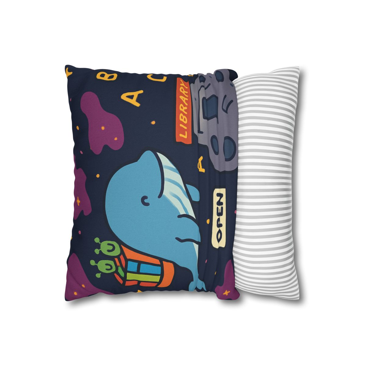Nebula Library Whale soft cotton pillow cases
