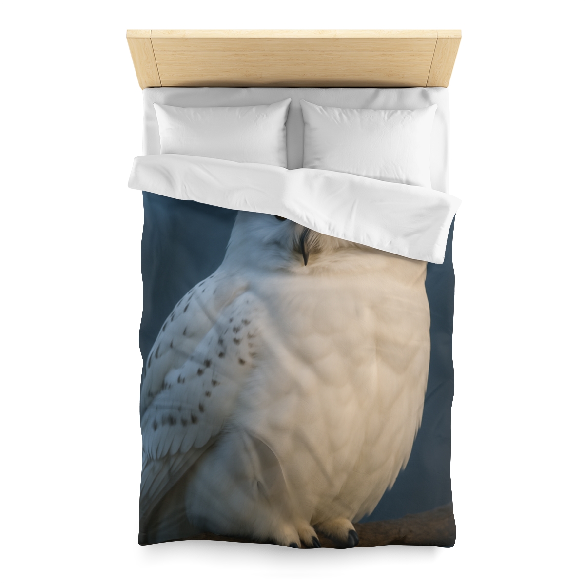 Twilight Watcher Snowy Owl warm winter duvets