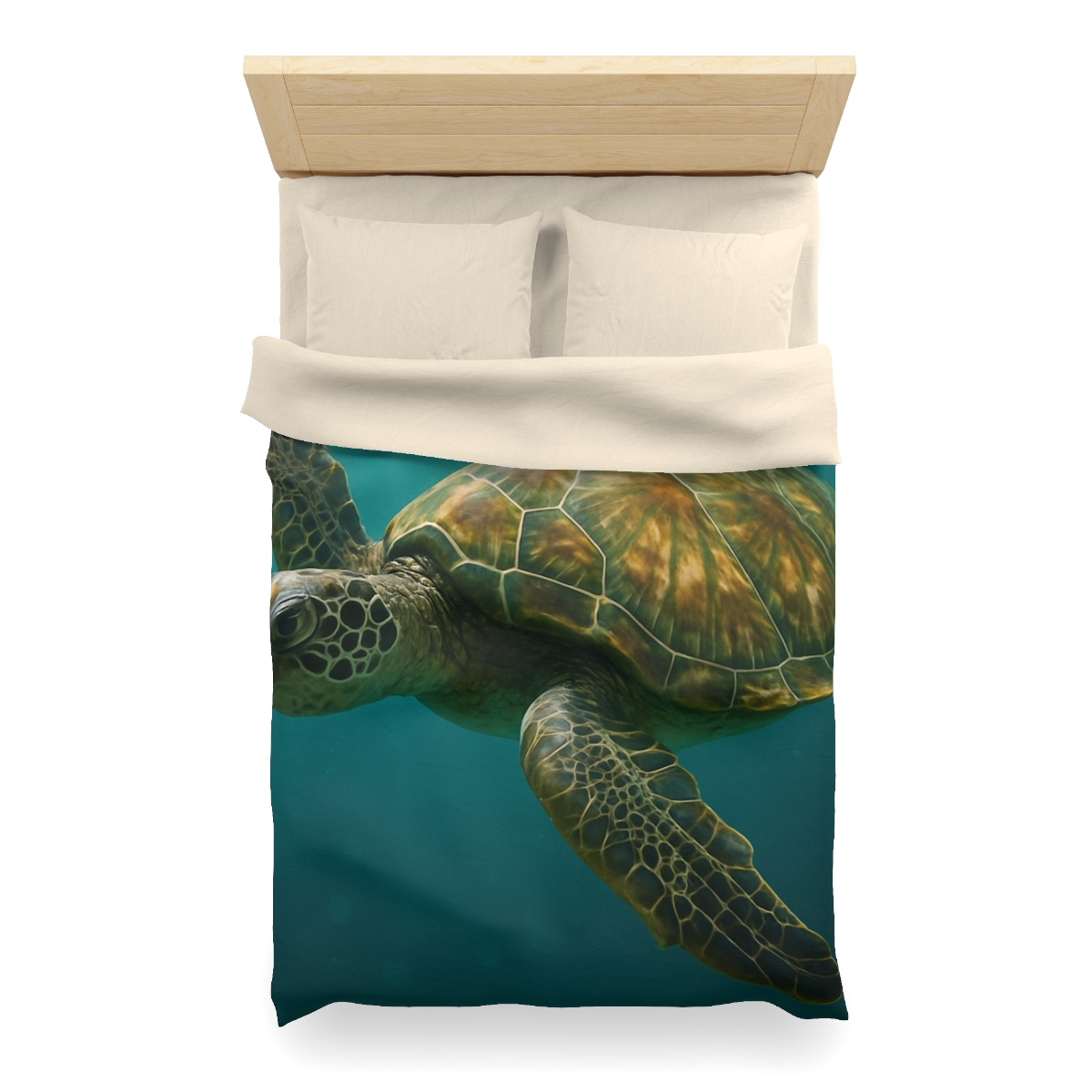 Gilded Drift Green Sea Turtle stylish duvet covers