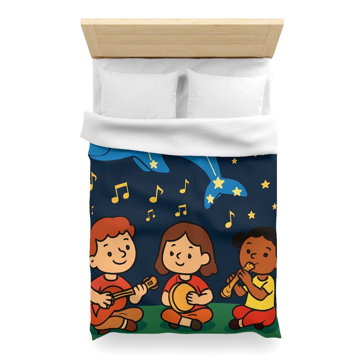 Starlight Orchestra Of The Dolphin Constellation unique patterned duvets
