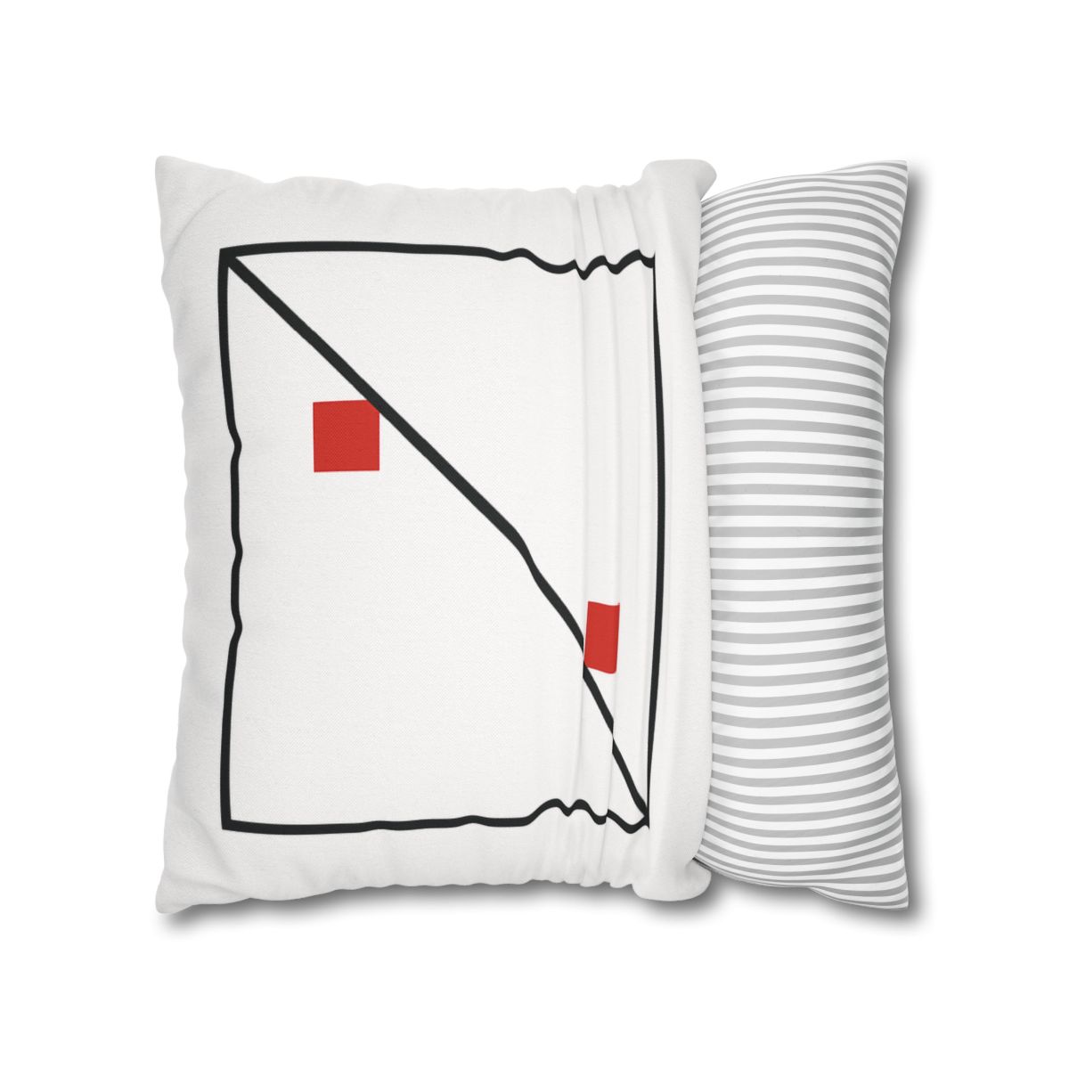 Diagonal Frame Split designer print pillow cases
