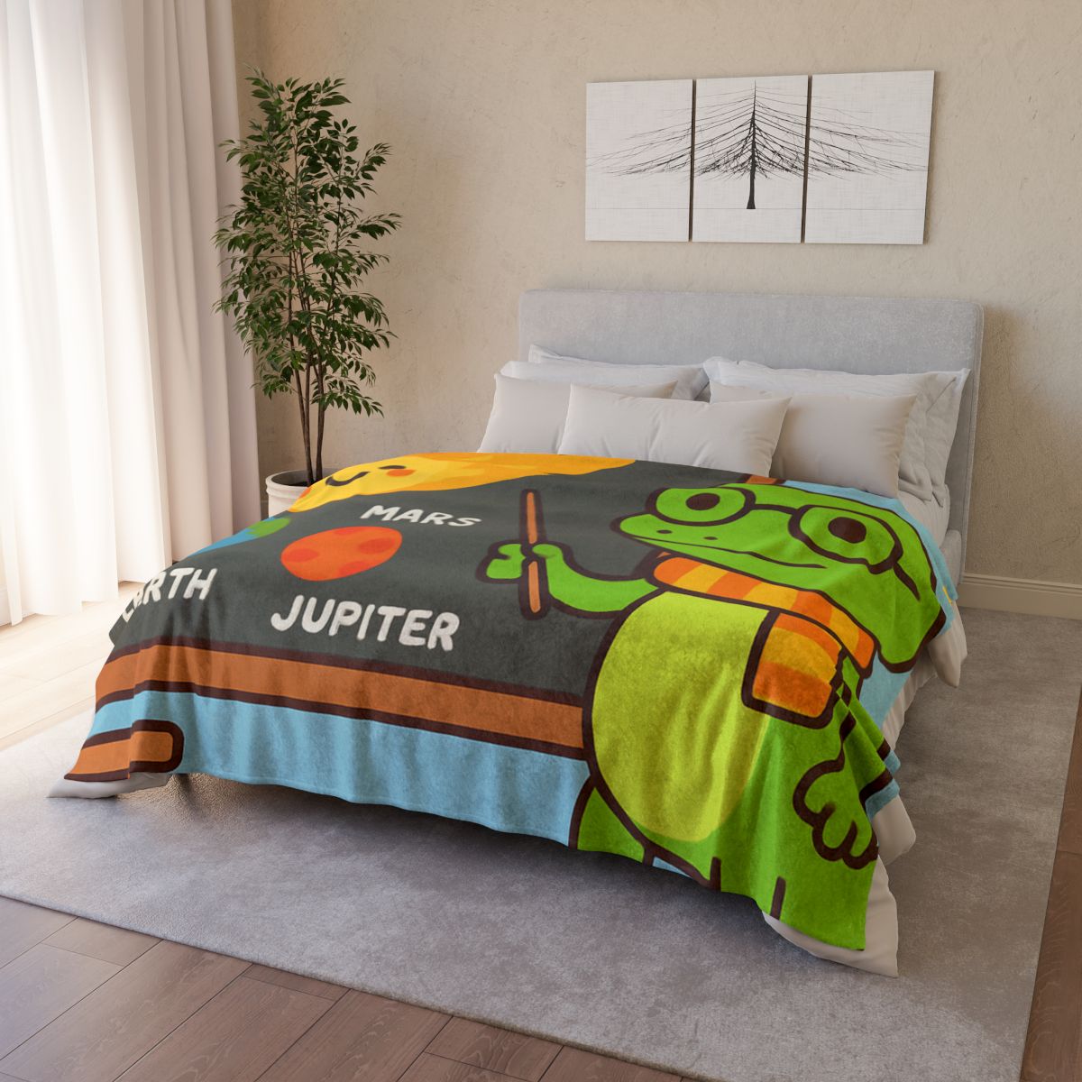 Comet Classroom Gecko designer printed blankets