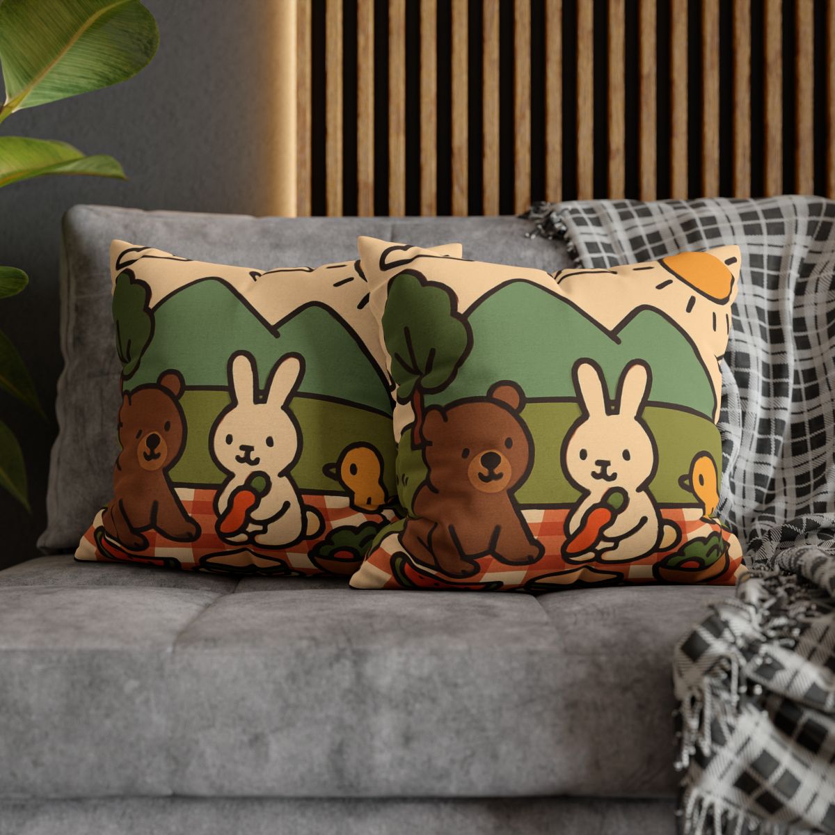 Mountain Picnic Pals custom pillow cases