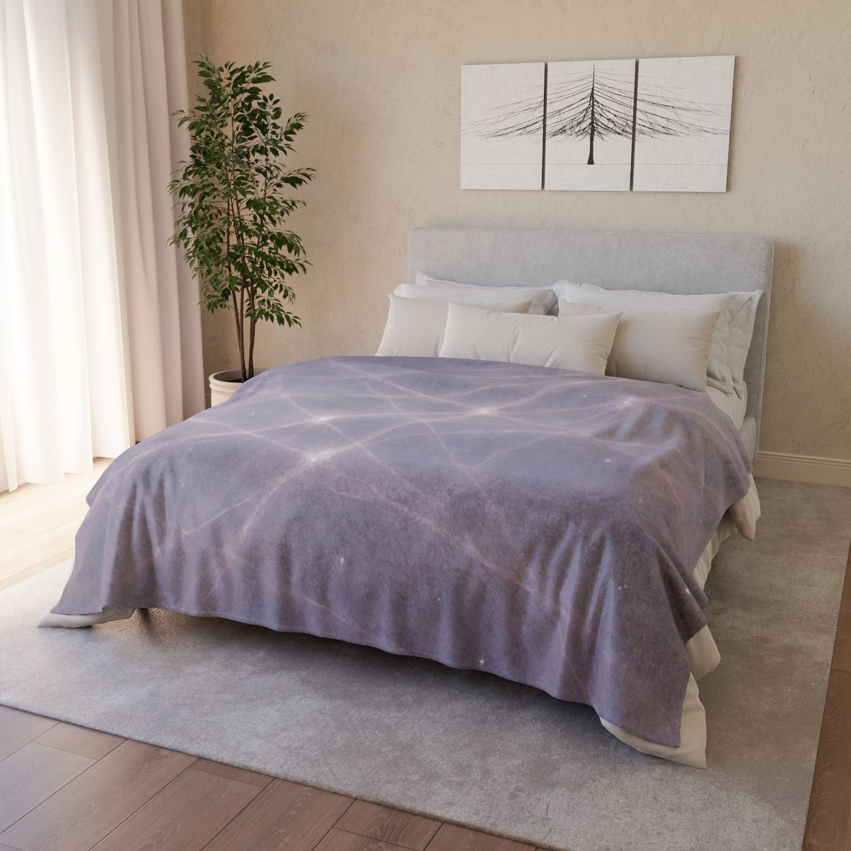 Celestial Web Filament stylish throw blankets