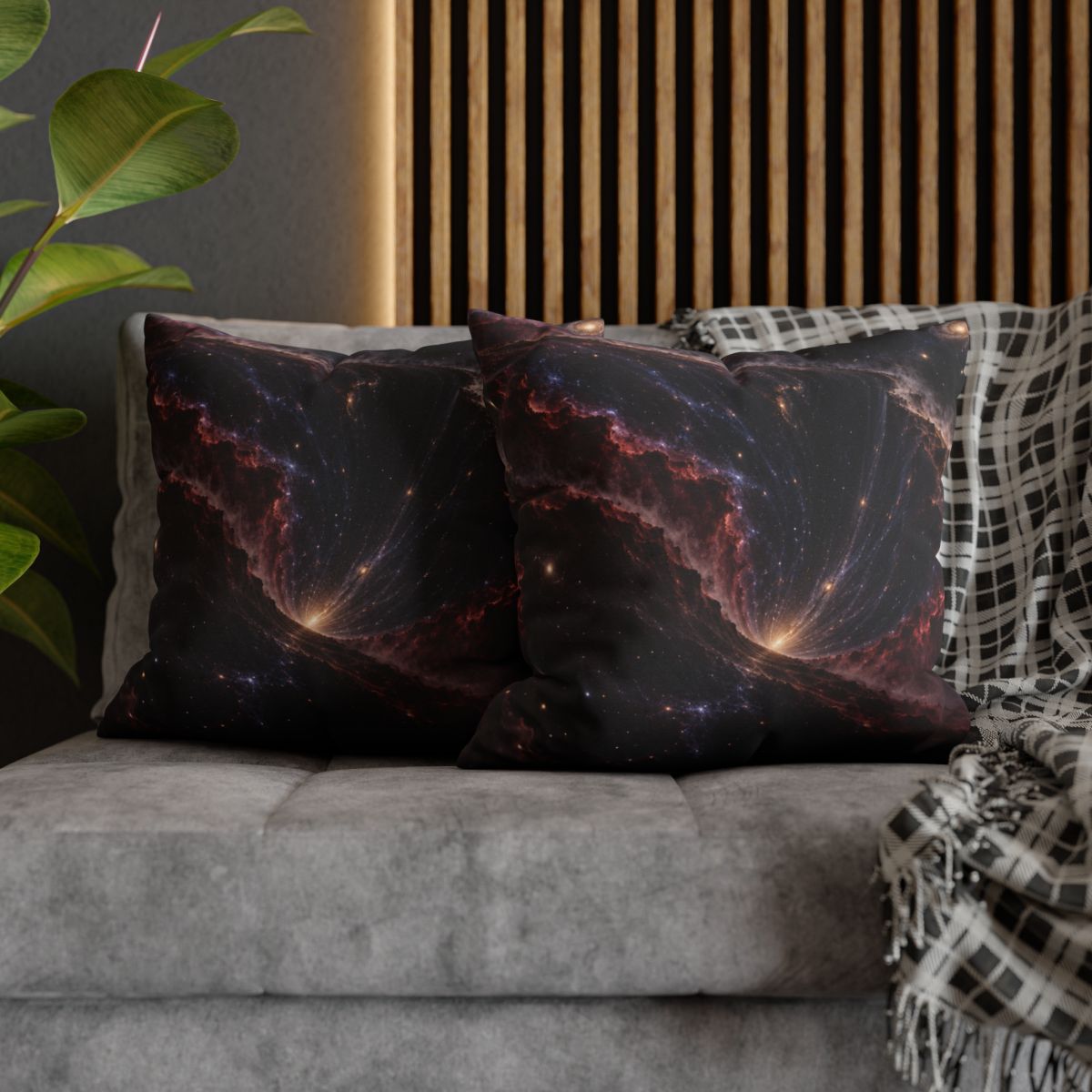 Velvet Redshift Chasm comfortable bedding pillow covers [AI-fabfdab3-f3d314fee2da]