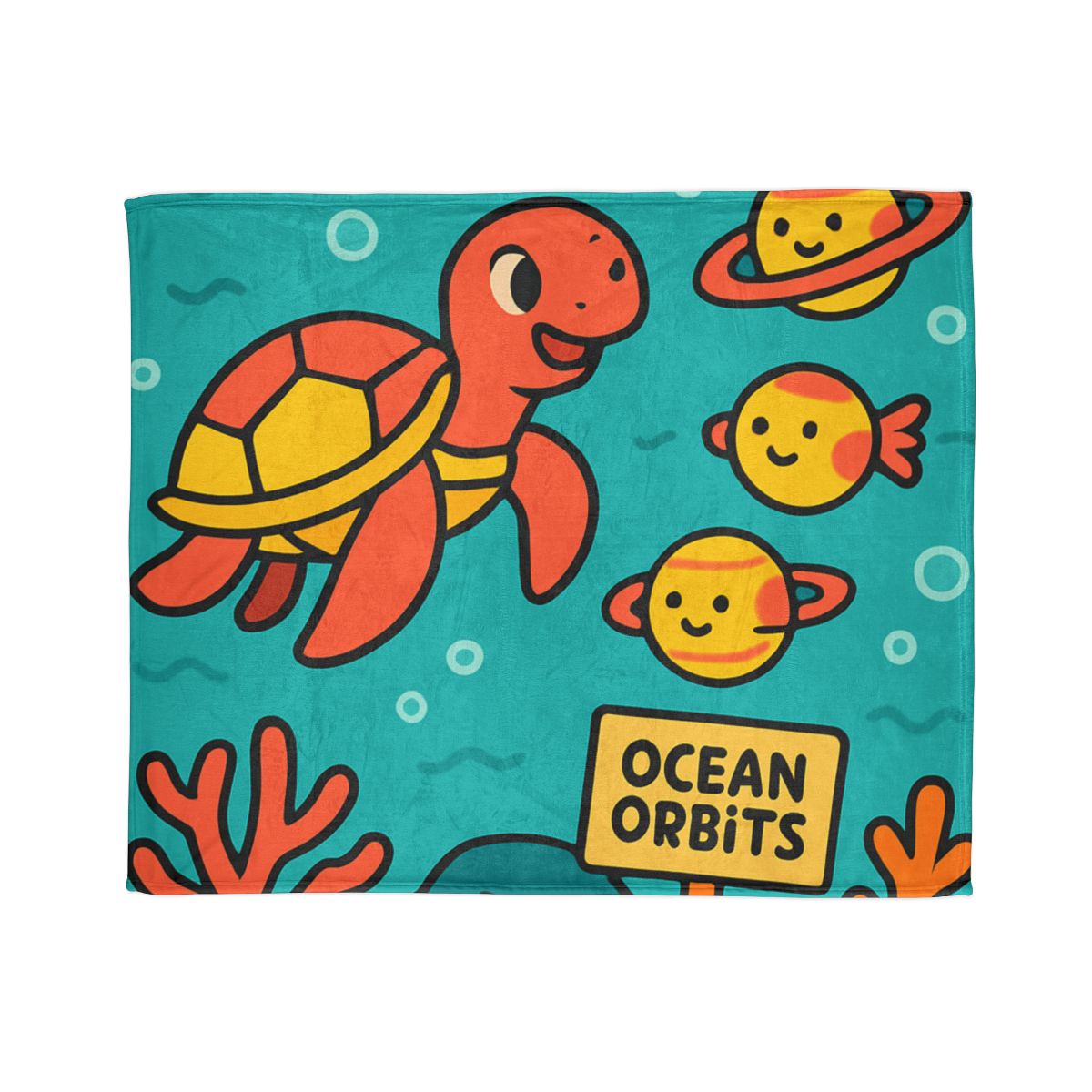Coral Reef Planet Parade stylish throw blankets