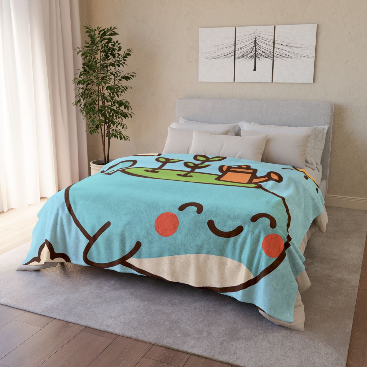 Sky Whale Seedling Planet Garden unique gift blanketscustom blankets