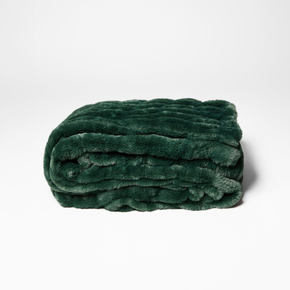 Plush Textured Faux Fur Blanket