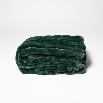 Plush Textured Faux Fur Blanket