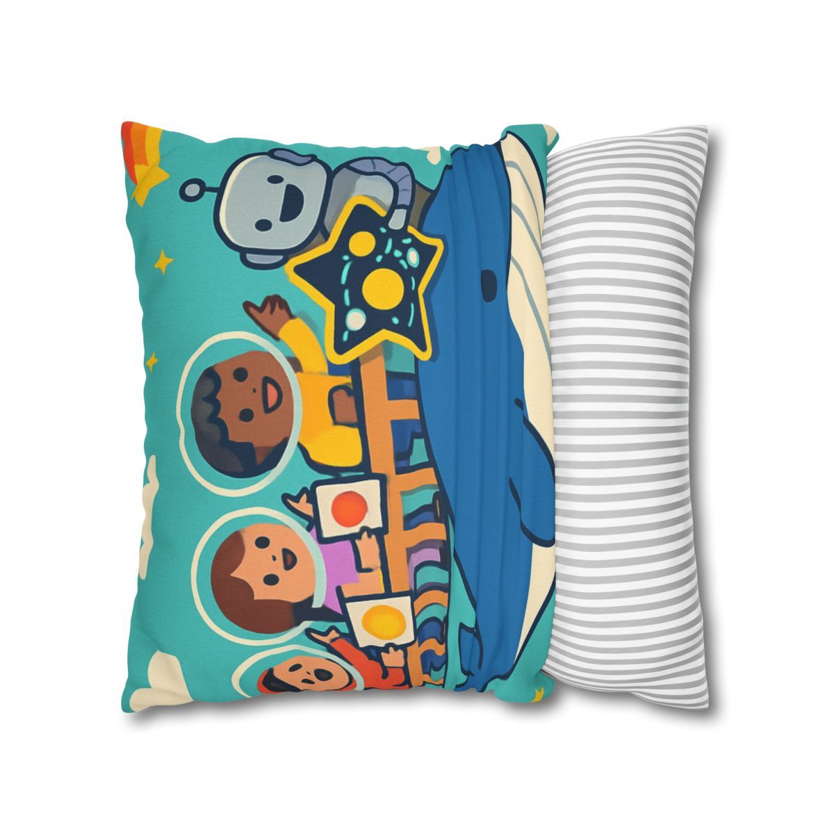 Comet Classroom In The Sky Whale designer print pillow cases