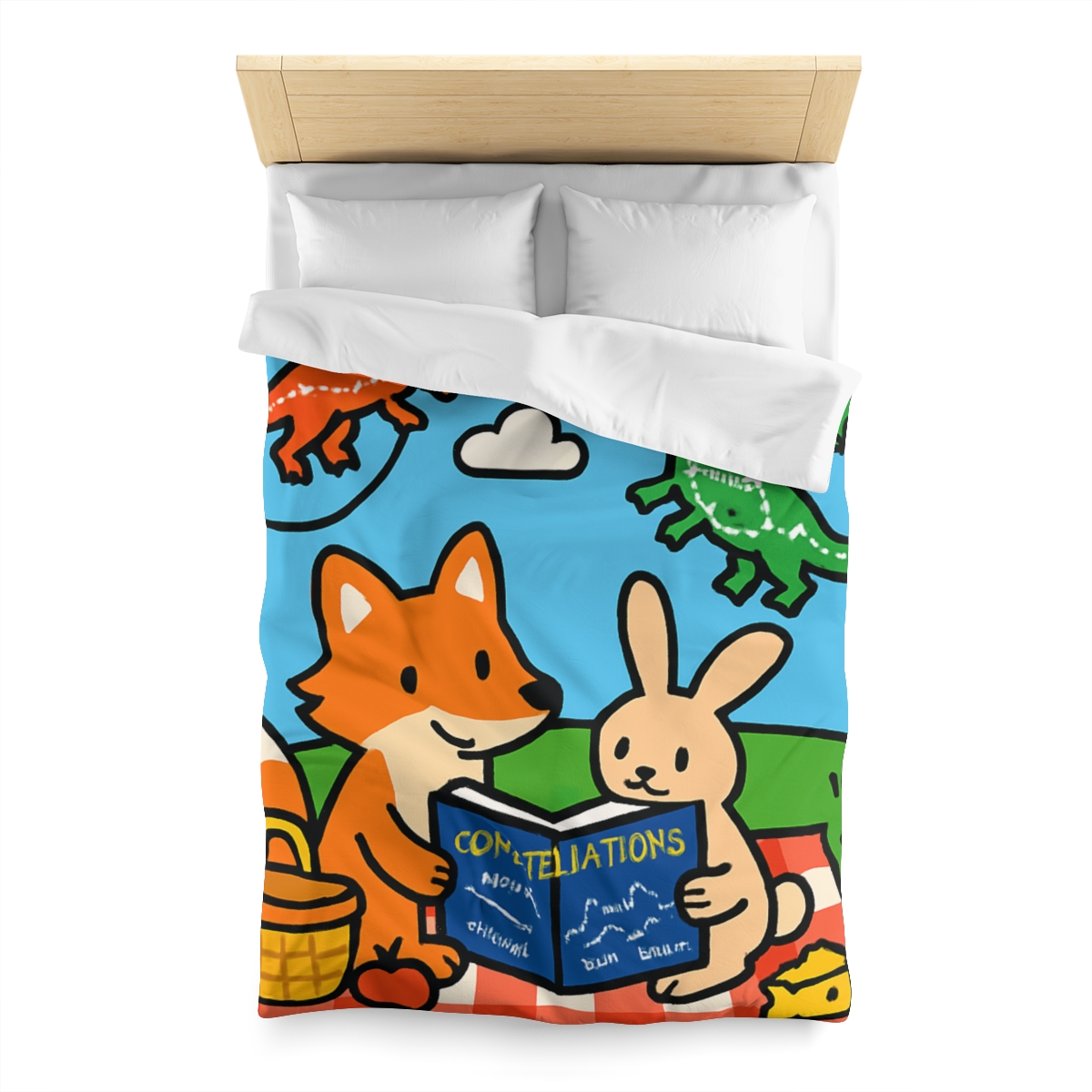 Sky Map Picnic With Dragon Kites soft comforter duvets