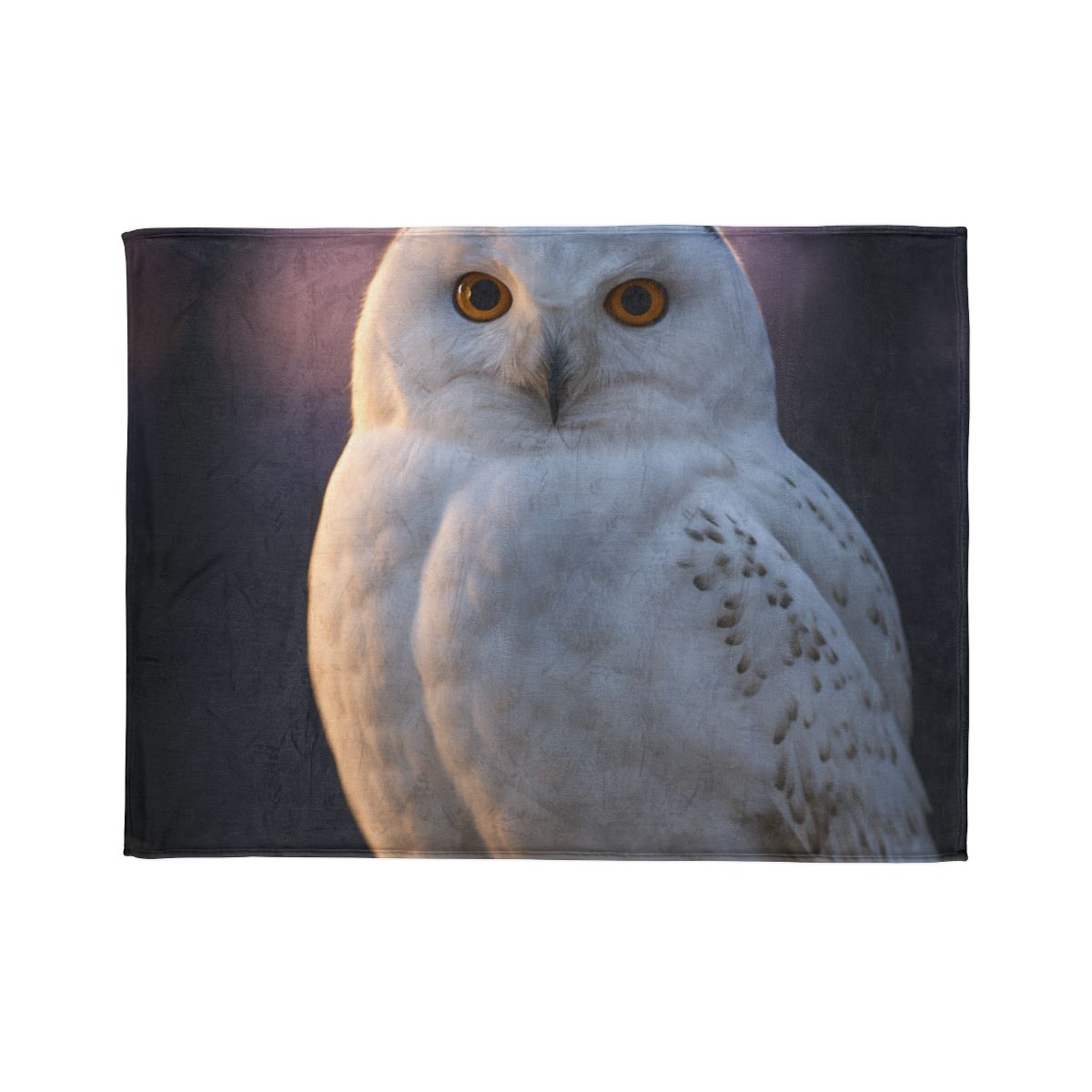 Twilight Watcher Snowy Owl soft fleece blankets