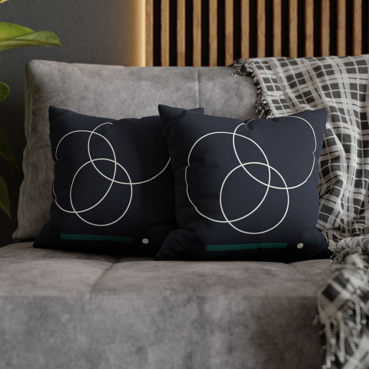 Staggered Rings And Anchored Bar trendy patterned pillow cases