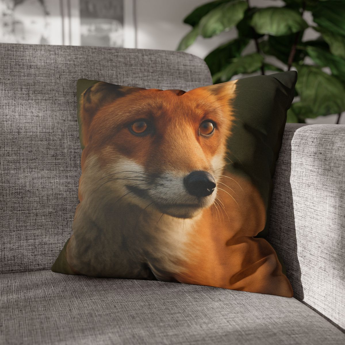 Crimson Whisper Red Fox stylish decorative pillowcases
