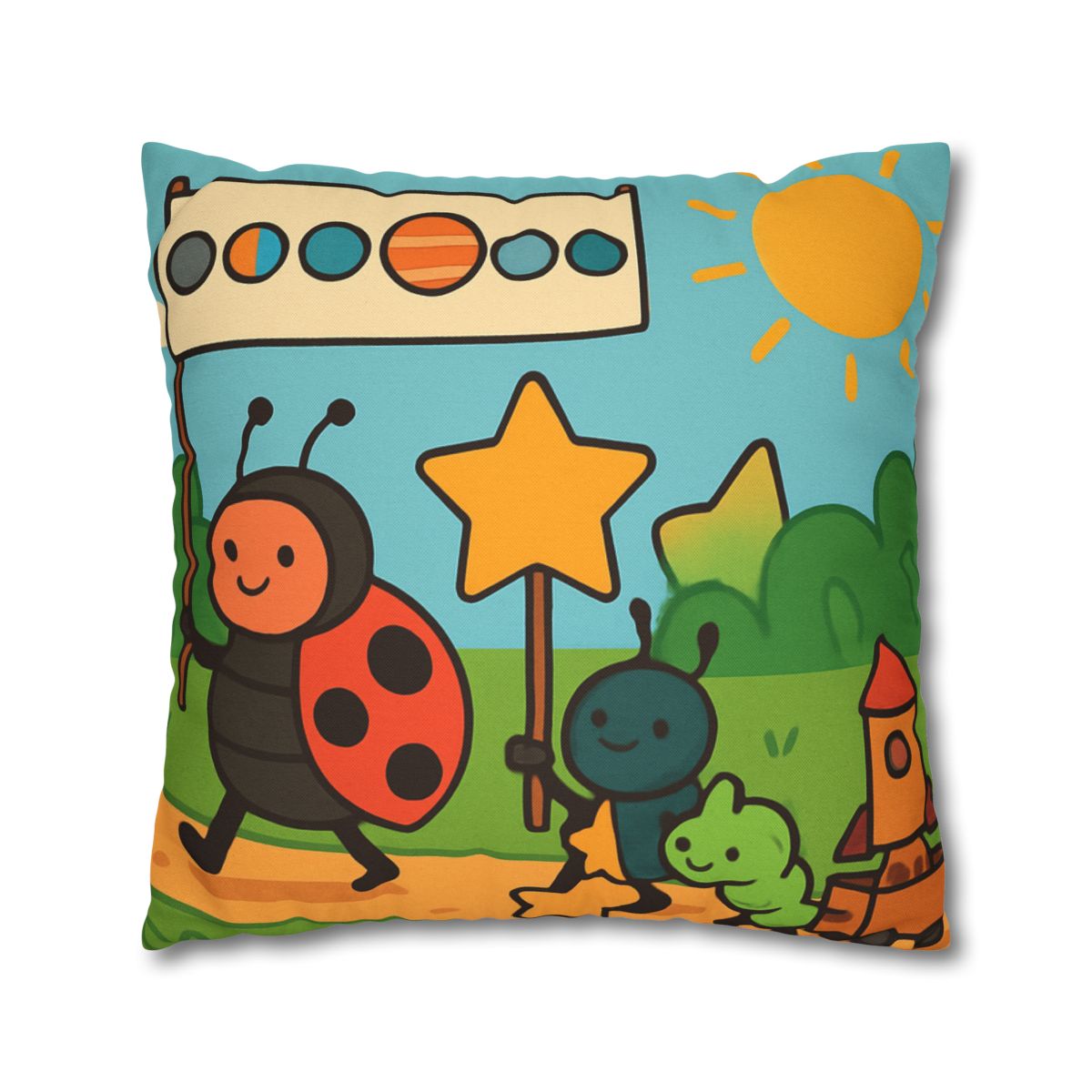 Galaxy Garden Insect Parade soft cotton pillow cases