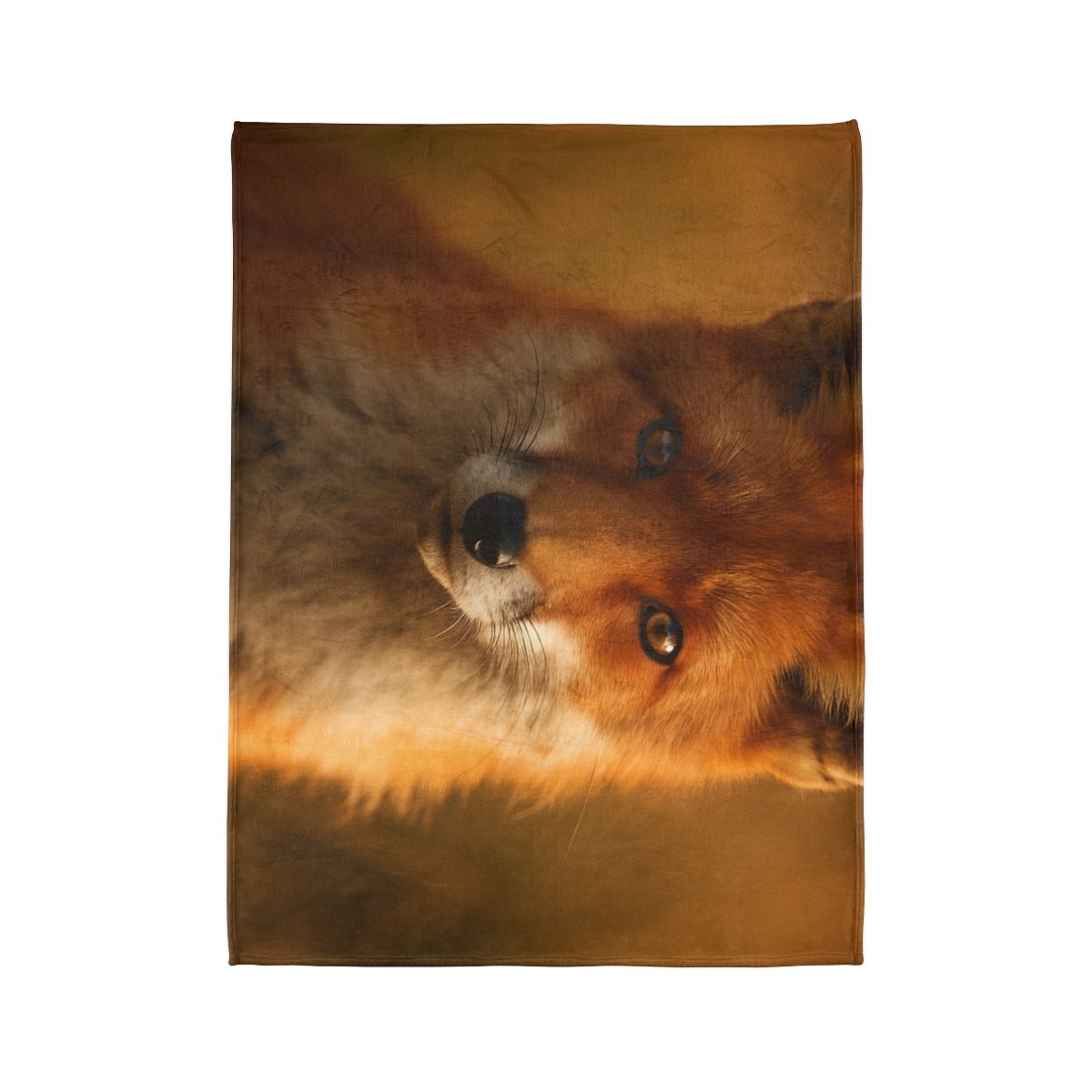 Crimson Whisper Red Fox personalized cozy blankets