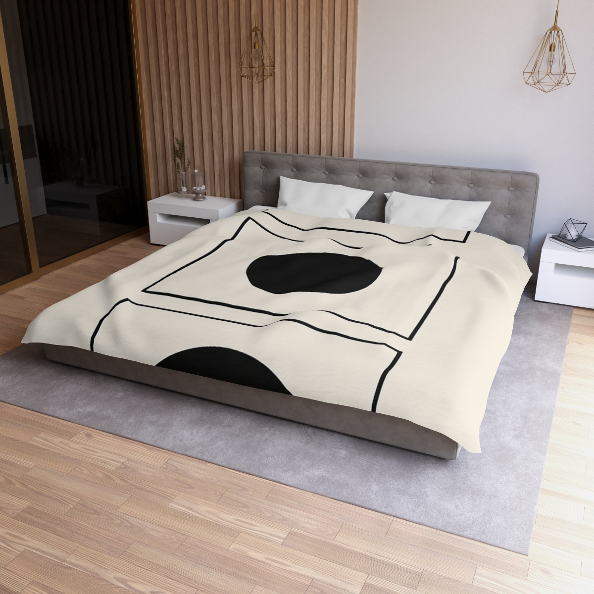 Eclipse Frame Triptych soft comforter duvets