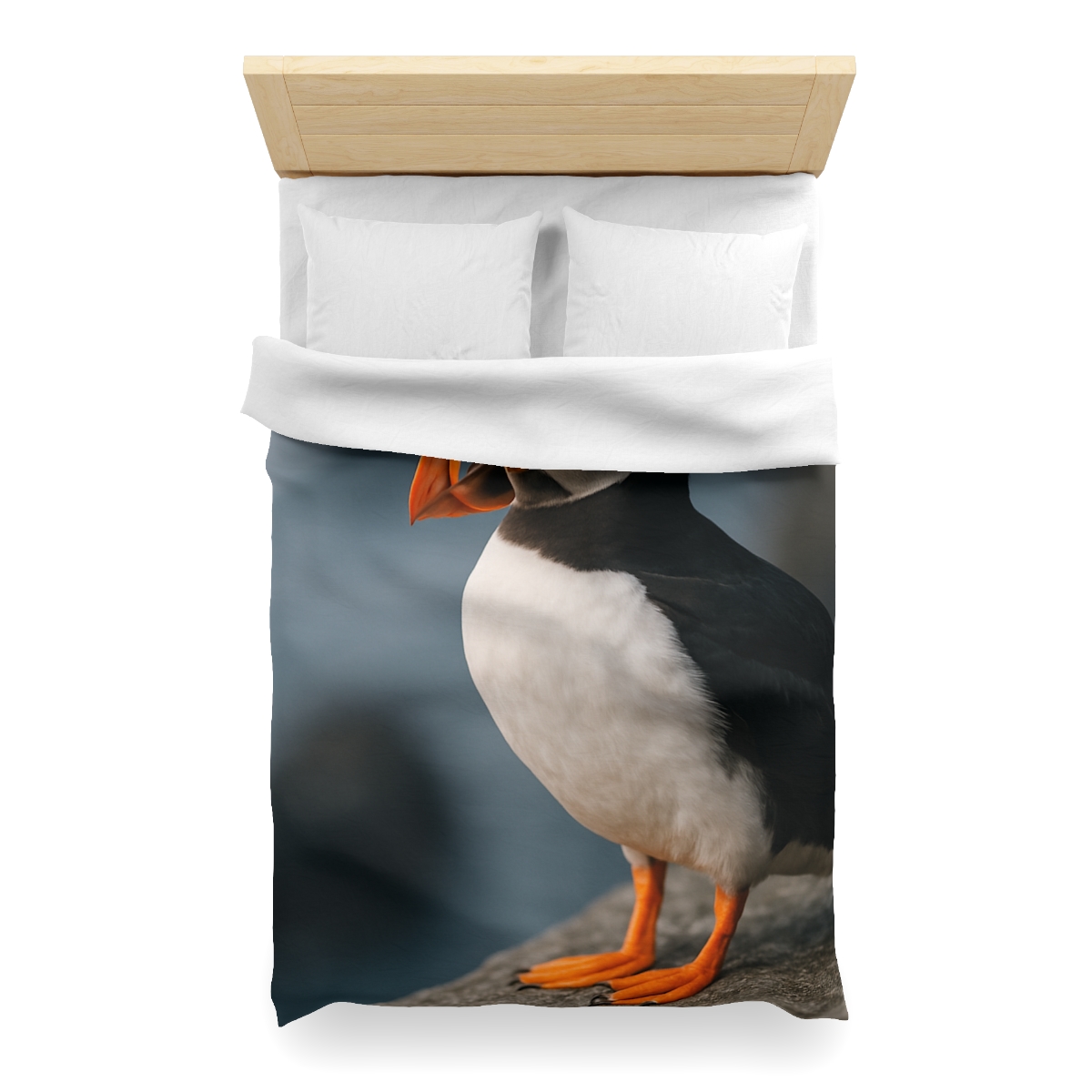 Cliff Breeze Atlantic Puffin designer printed duvets