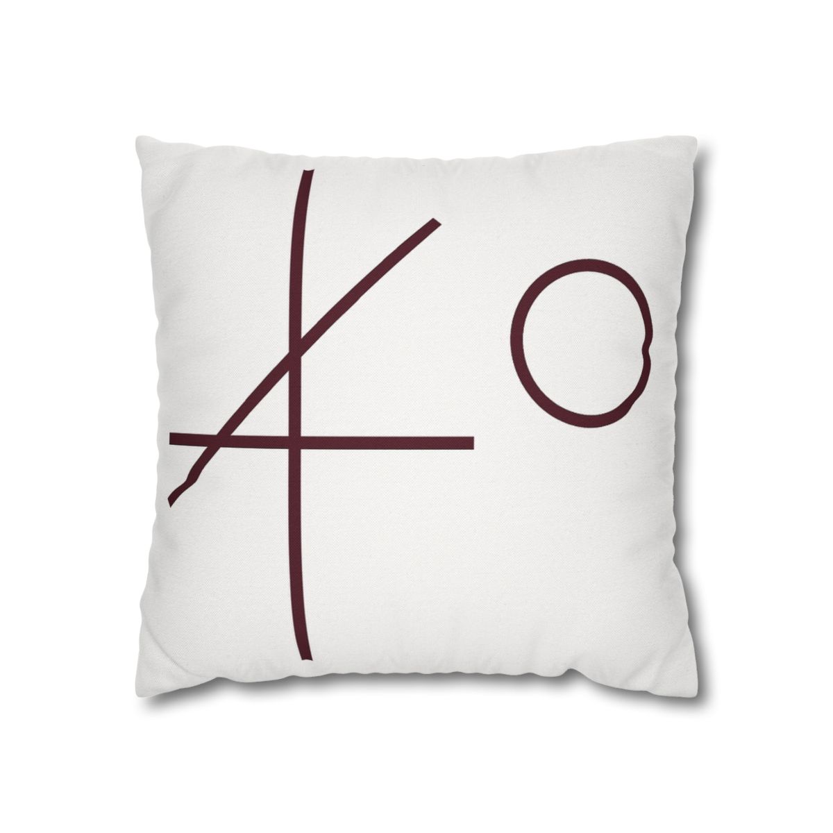Intersecting Bar Triad With Open Circle unique gift pillow cases